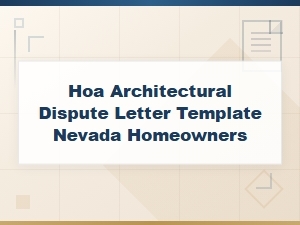 Nevada Hoa Architectural Dispute Letter Template