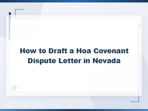 Nevada Hoa Covenant Dispute Letter for Architectural Reviews