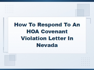 Responding to an Hoa Violation Letter in Nevada
