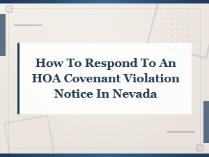 Nevada Hoa Violation Notices and Your Due Process Rights