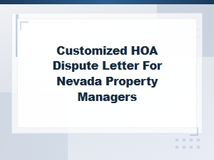 Nevada Hoa Dispute Letter Guide for Property Managers